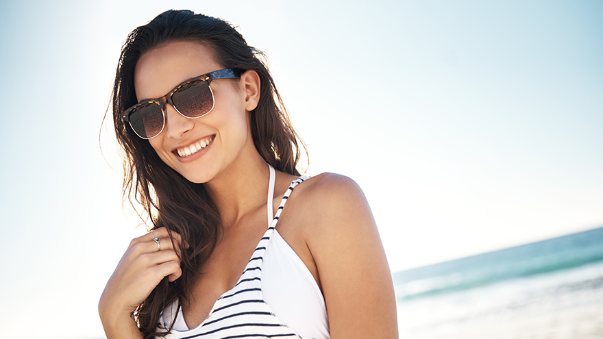 Shot of a young woman at beach. Pic:istockphoto