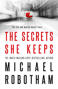 the secrets she keeps cover showing red pram on grey background