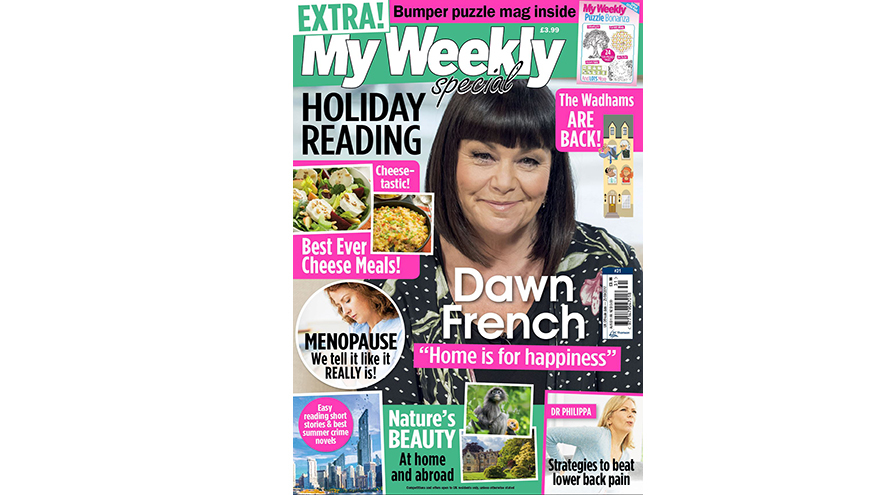 My Weekly Holiday Reading cover featuring Dawn French