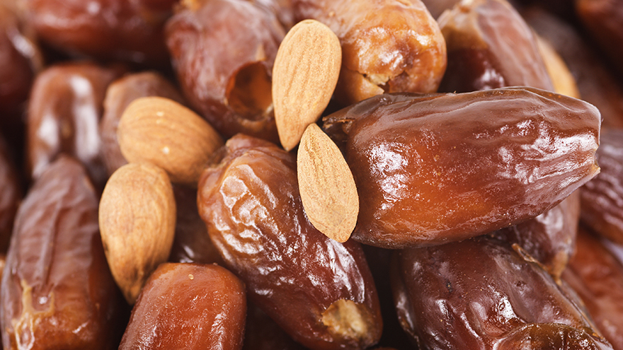 Dates and almonds, the perfect combination Pic: Istockphoto