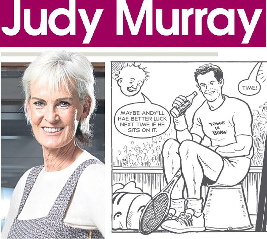 Judy, plus Andy in a Oor Wullie strip