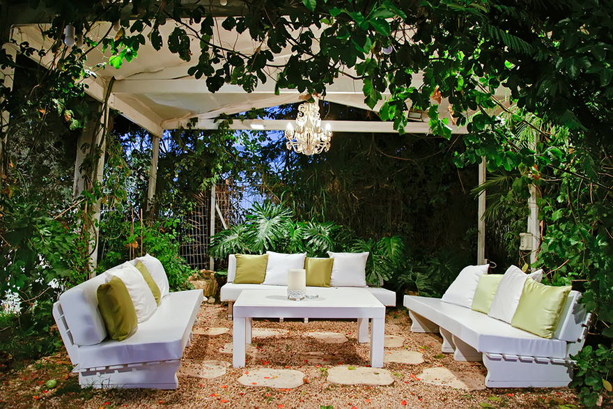 Romantic patio area