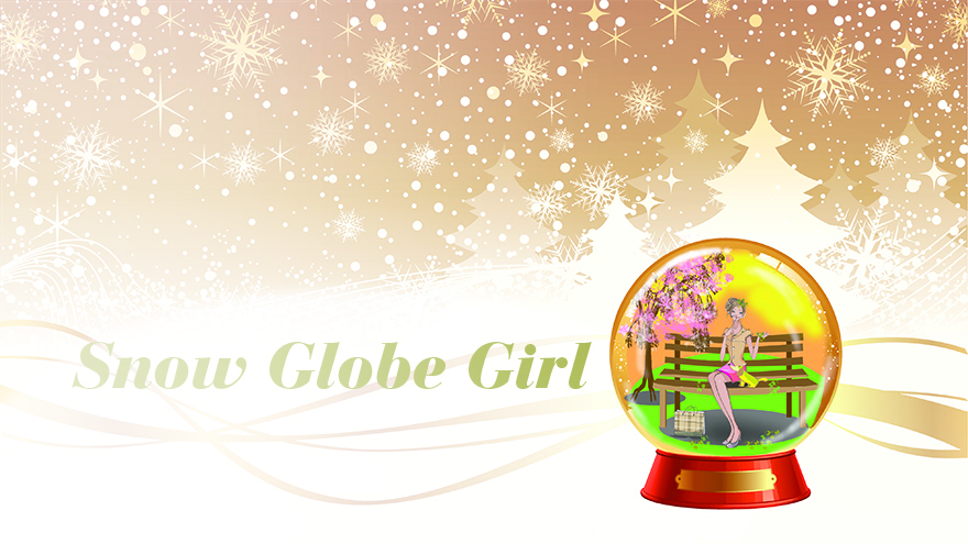 Girl in Christmas Snow Globe