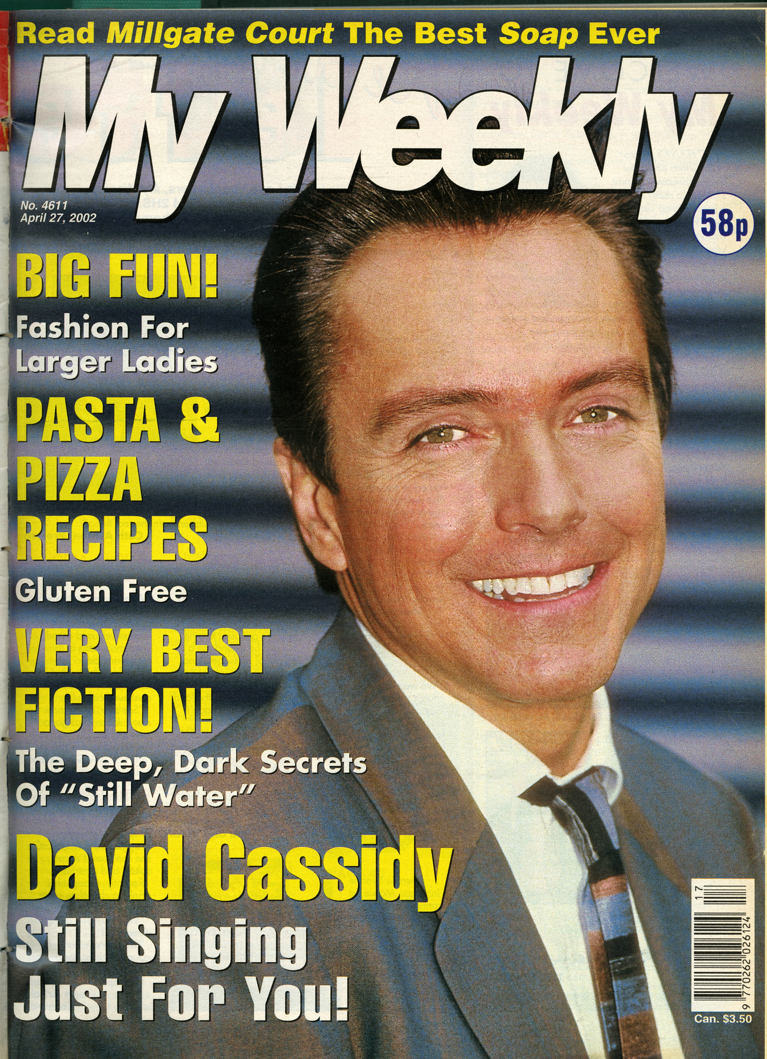 2002 cover of My Weekly featuring David Cassidy