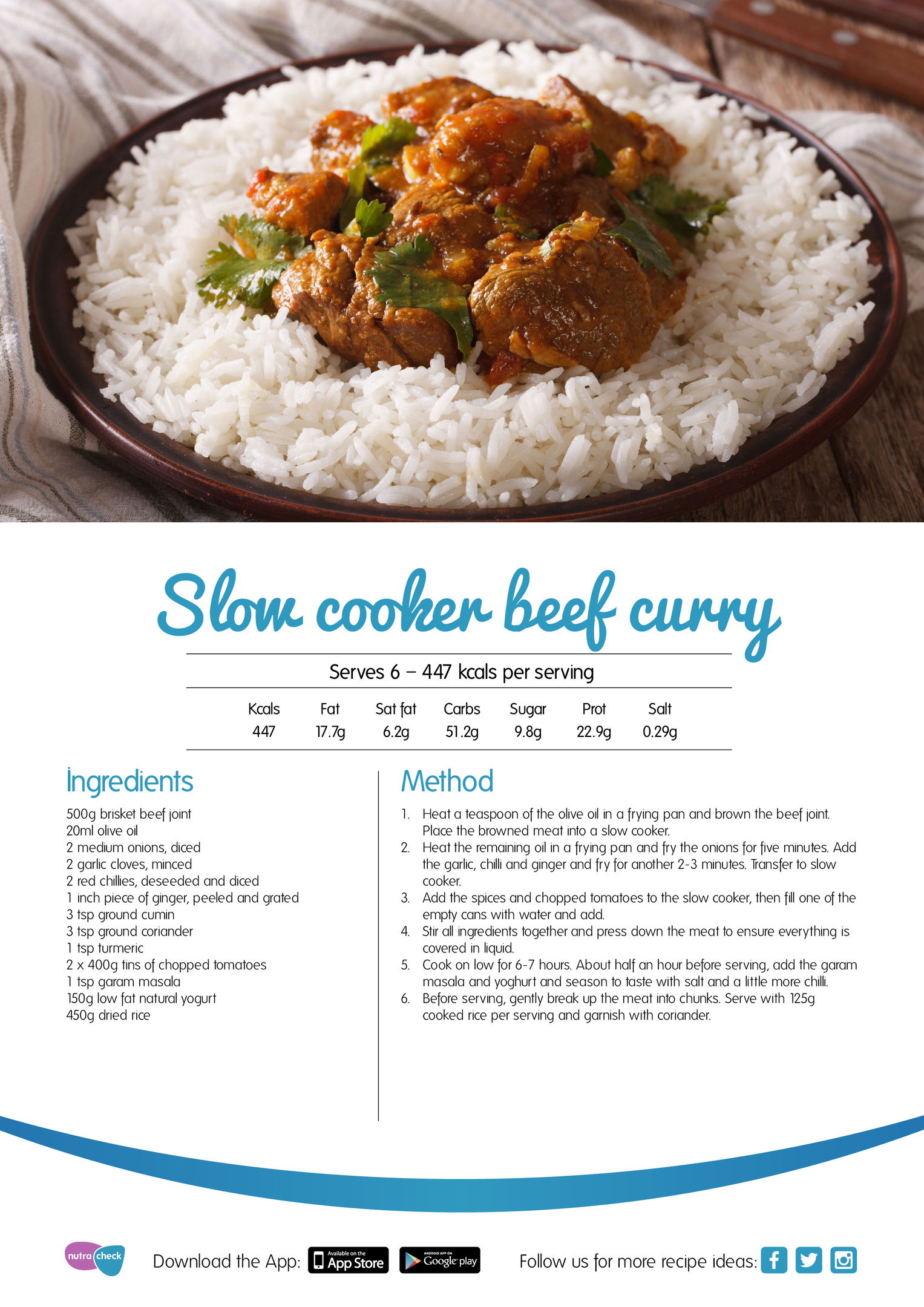 Slow cooker beef curry