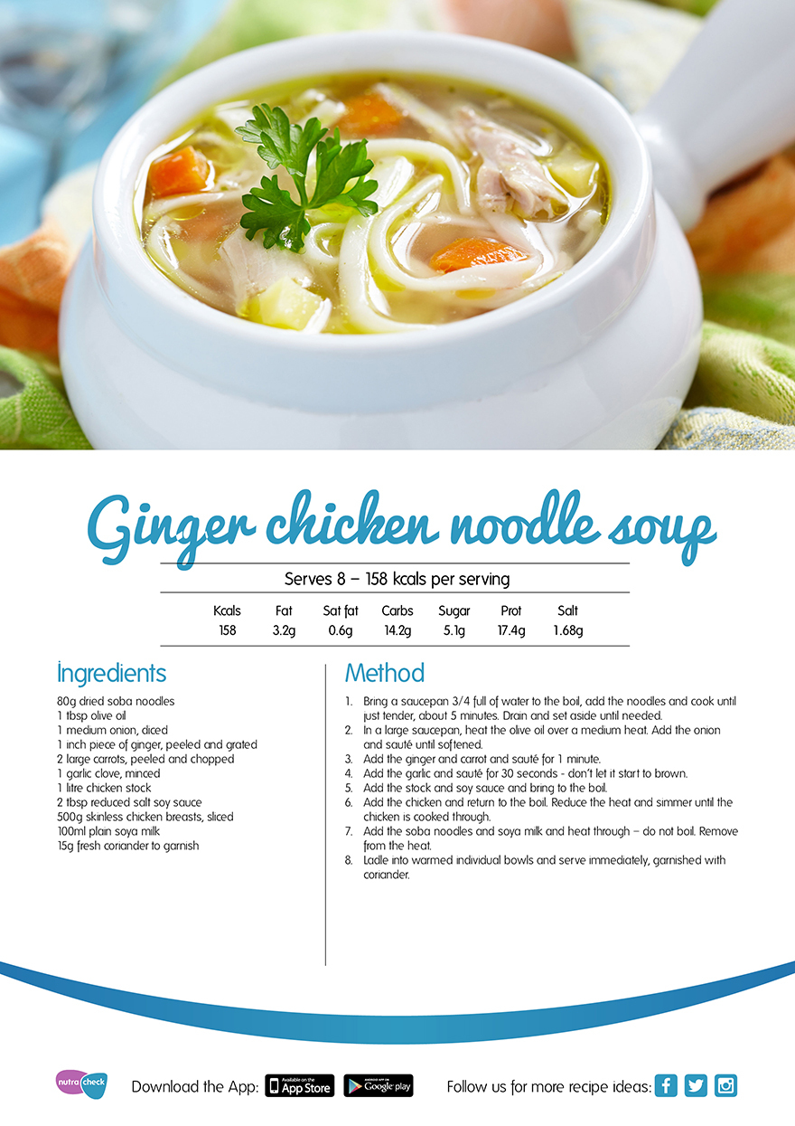 Ginger chicken noodle soup recipe