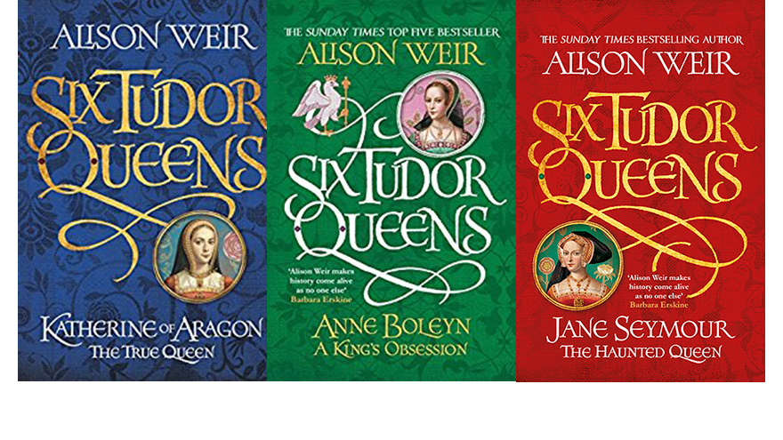 Alison Weir book covers for six tudor queens