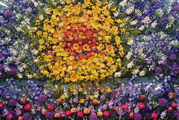 An explosion of flower colour in the Great Pavilion
