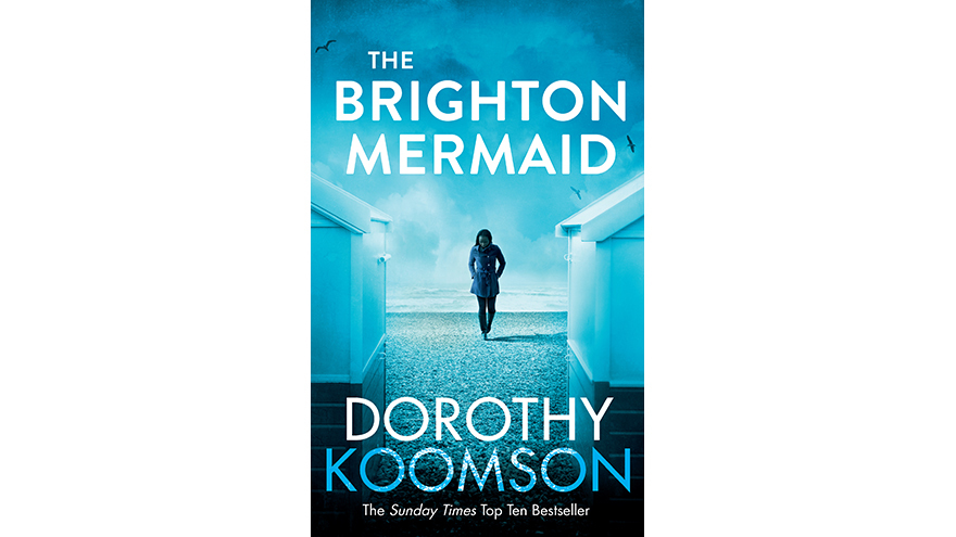 The Brighton Mermaid cover, woman on blue background