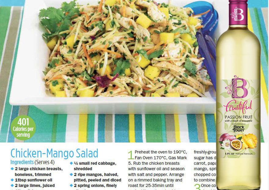 Mango Chicken Salad with white wine