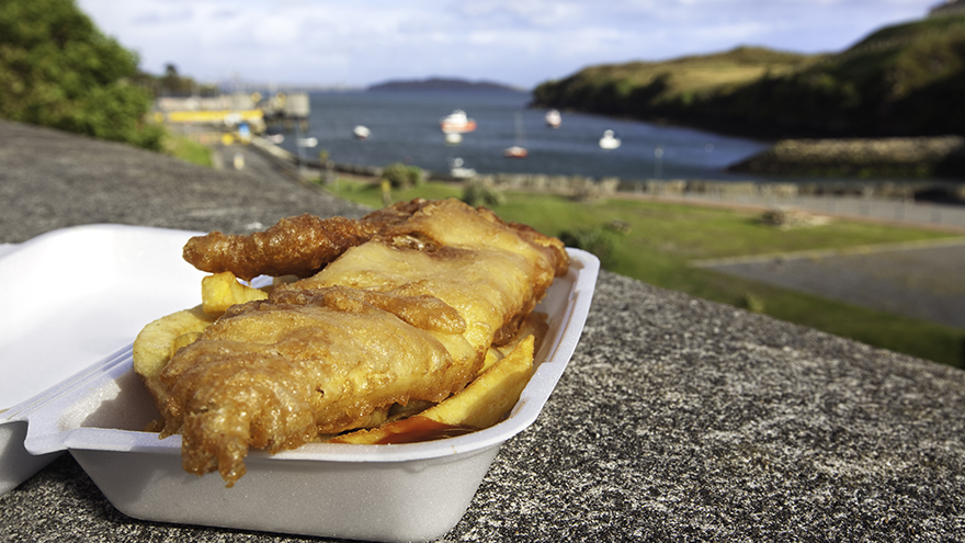 "Crispy, battered fish with chips and ketchup. Photographed at Tarbert on the Isle of Harris in the Outer Hebrides, Scotland.Other photos taken in the Outer Hebrides:"