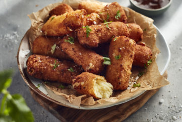Cheese and onion croquettes