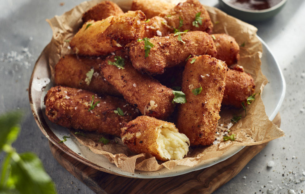 Cheese and onion croquettes