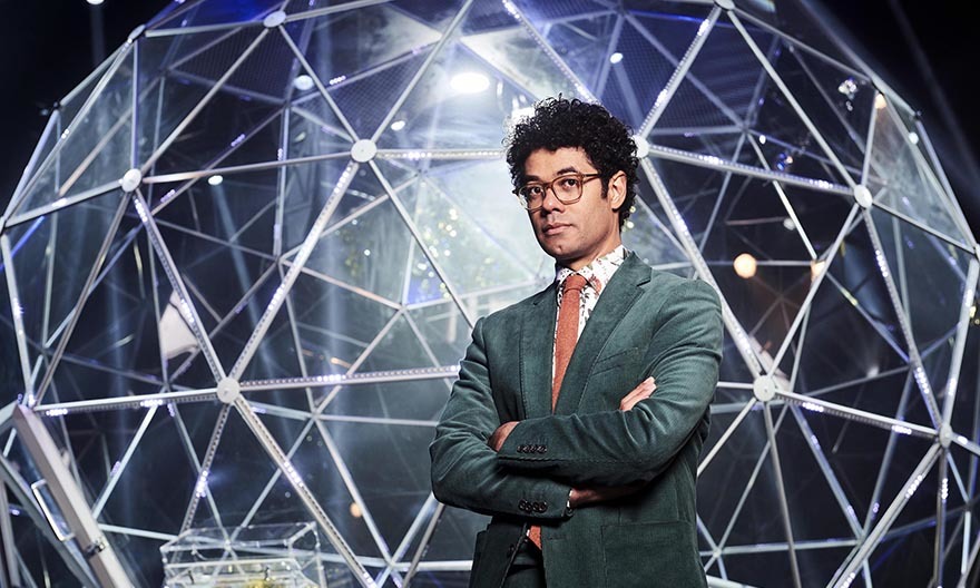 The Crystal Maze presenter Richard Ayoade Pic: Channel 4