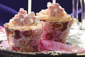 Two beautiful cupcakes