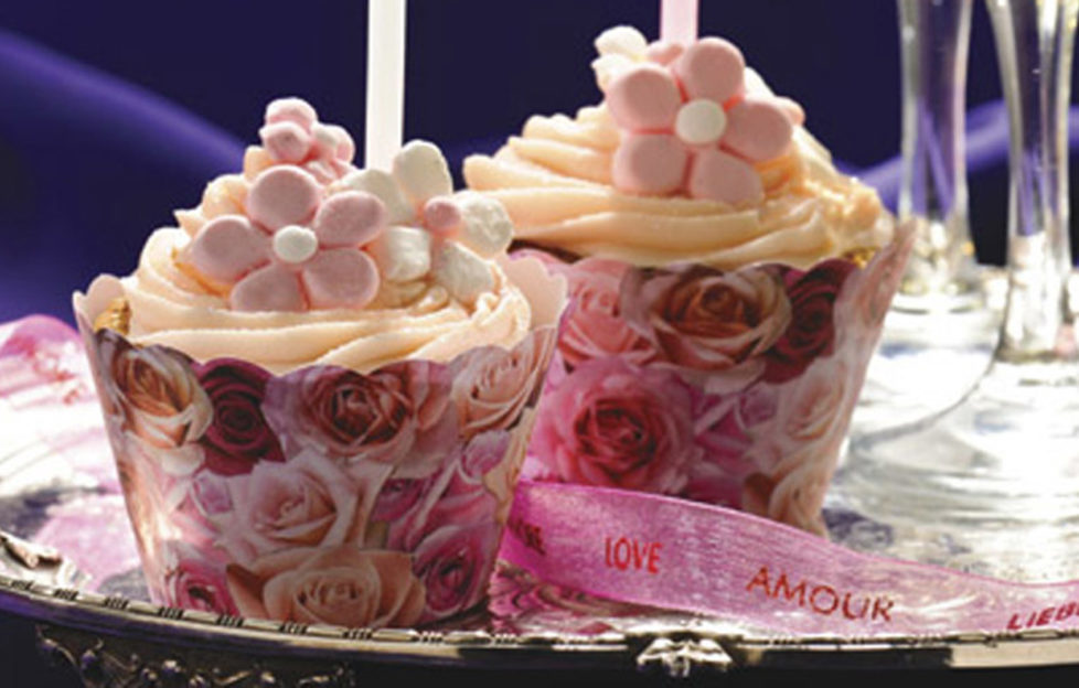 Two beautiful cupcakes