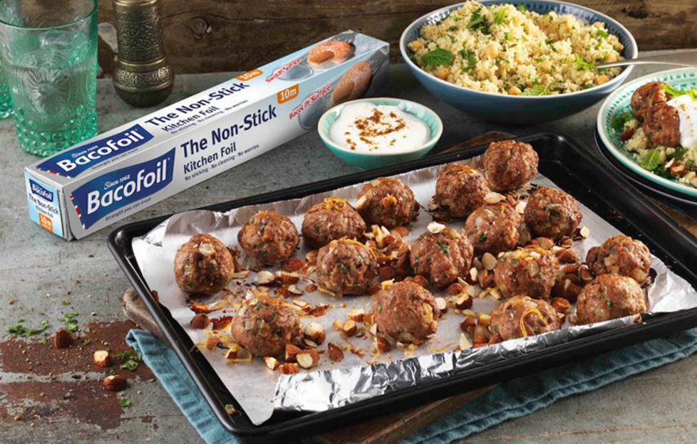 Moroccan meatballs in a tray