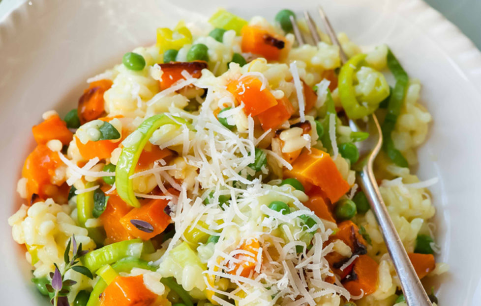 Butternut Squash and Pea Risotto