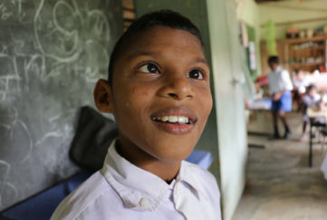 A boy in Sri Lanka's Happy Village