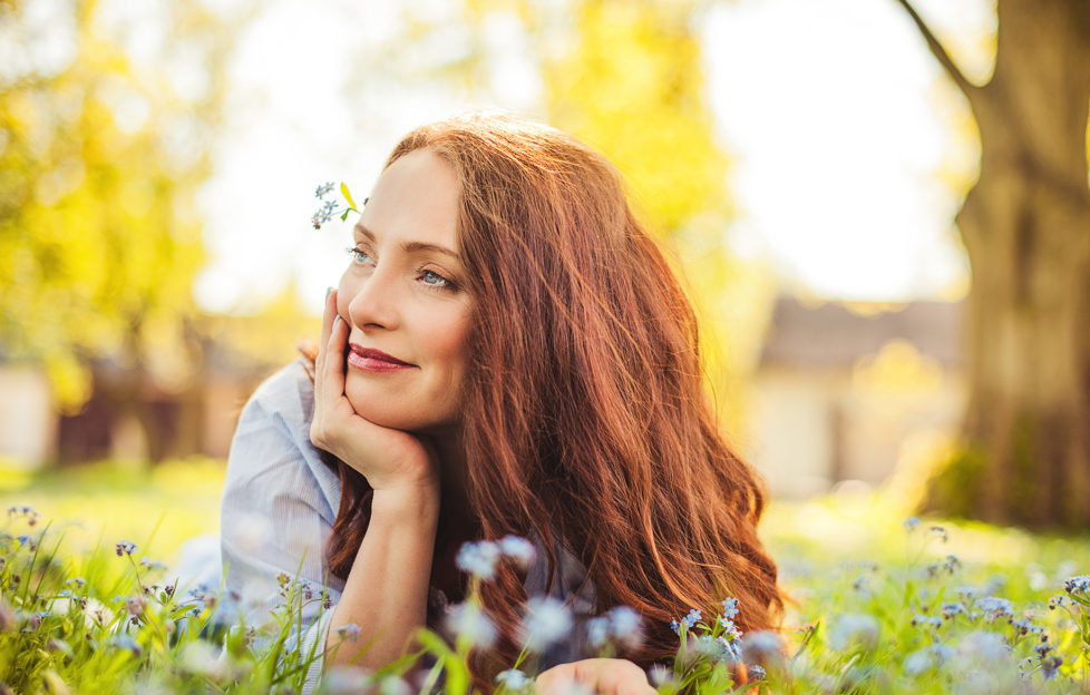 red haired woman