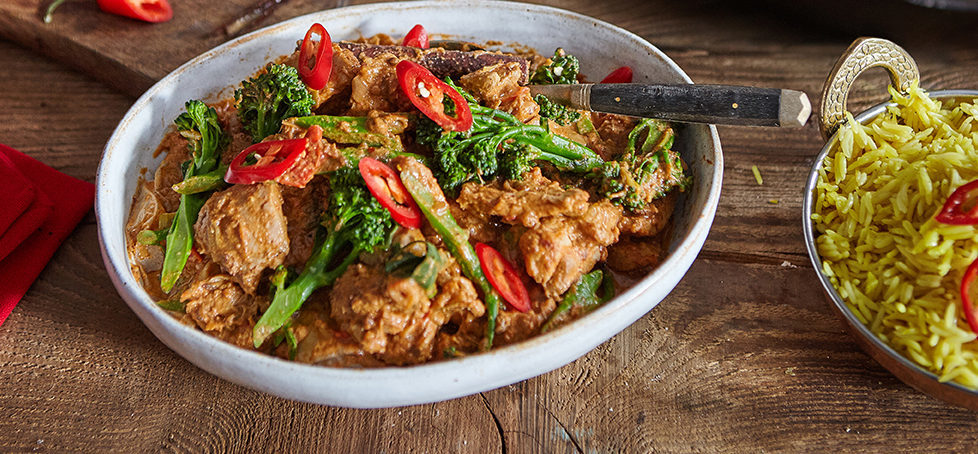 Chicken Rogan Josh with Tenderstem brocolli