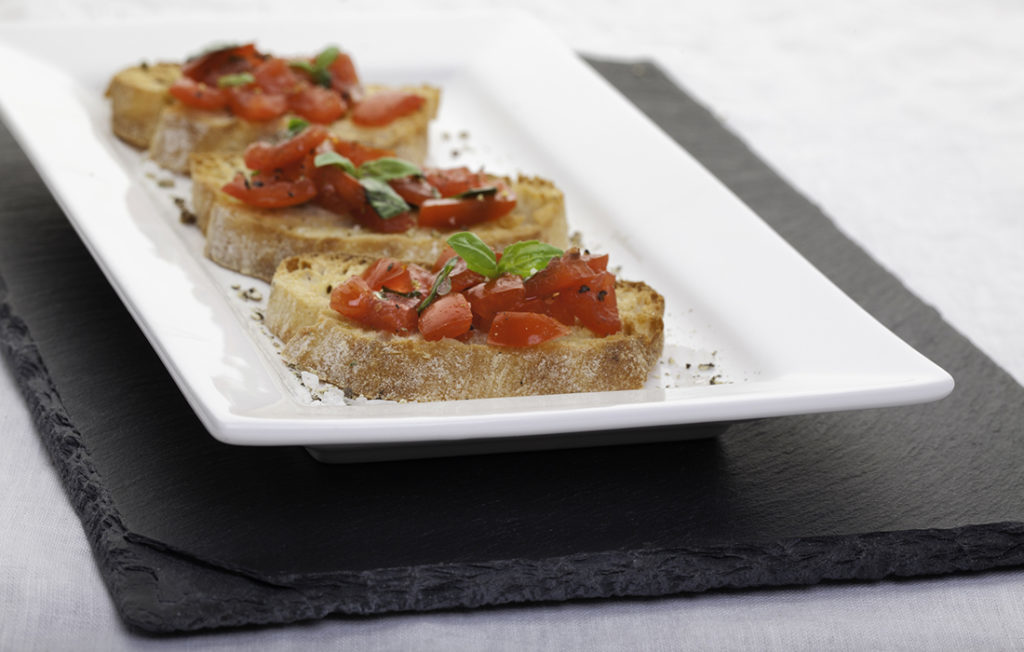 Food on a slate placemat Pic: Istockphoto