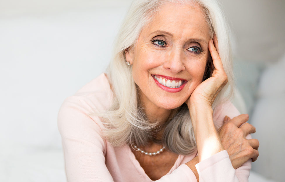 woman with grey hair