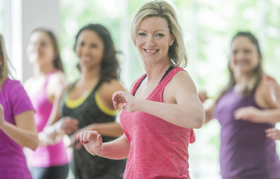 Older women at a dance class