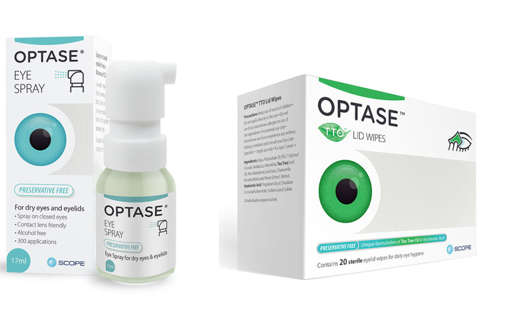 Optase eye spray and lid wipes