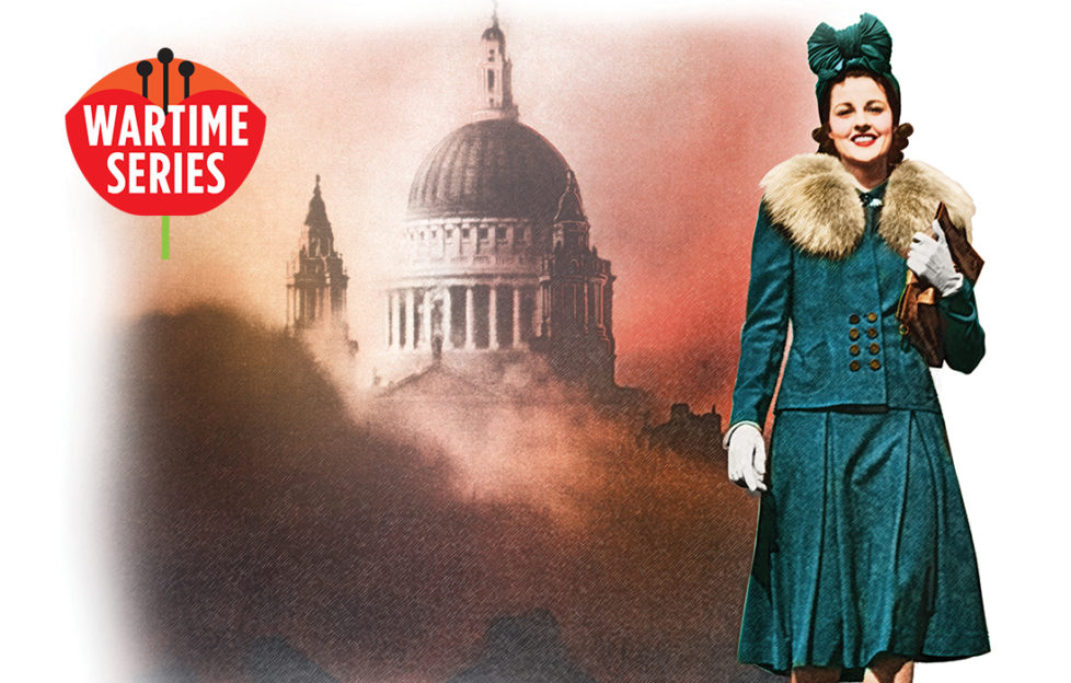 Woman wearing green suit with fur collar Illustration: Getty Images: Rex/Shutterstock, Mandy Dixon