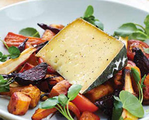 Cornish Yarg on roasted veg