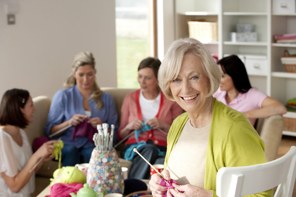 Group of friends knitting Pic: Istockphoto