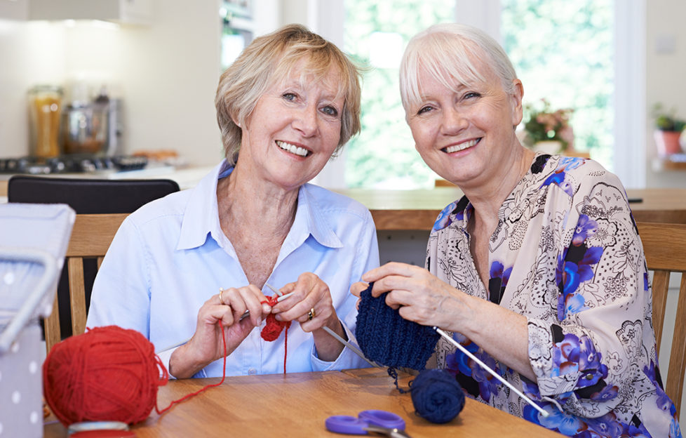 Two ladies knitting Pic: Istockphoto