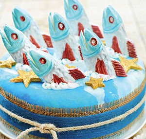 Stargazy cake