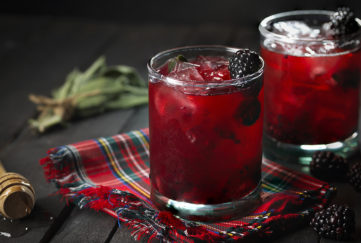 Blackberry and Sage Highland Spring cocktail
