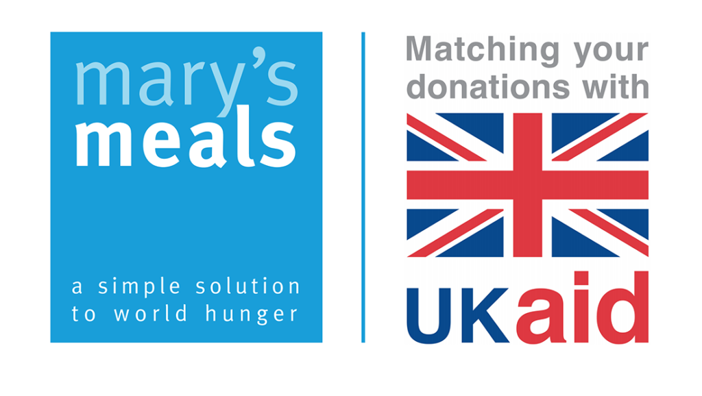 Mary's Meals and UK Aid match funding logo