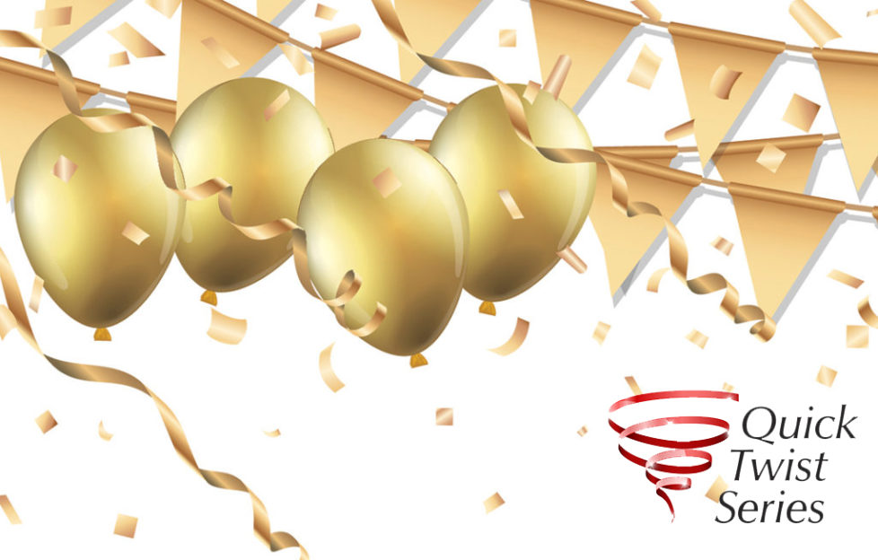 Gold balloons and banners Illustration: Istockphoto