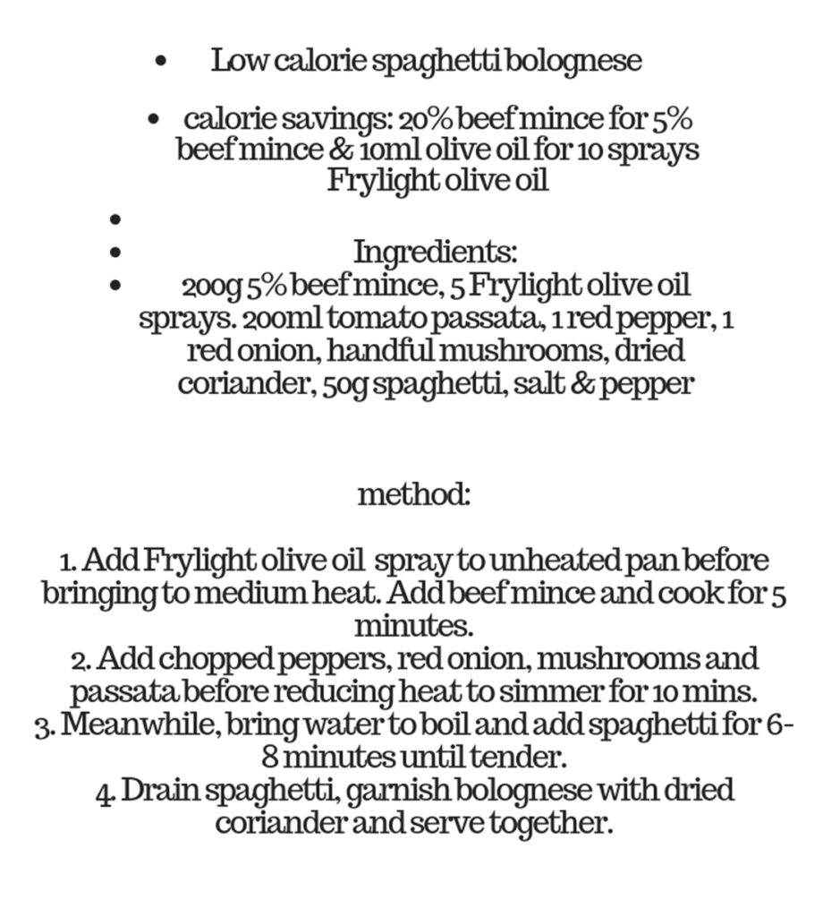 Spagetti bolognese recipe