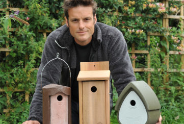 Nick Baker with Nestboxes