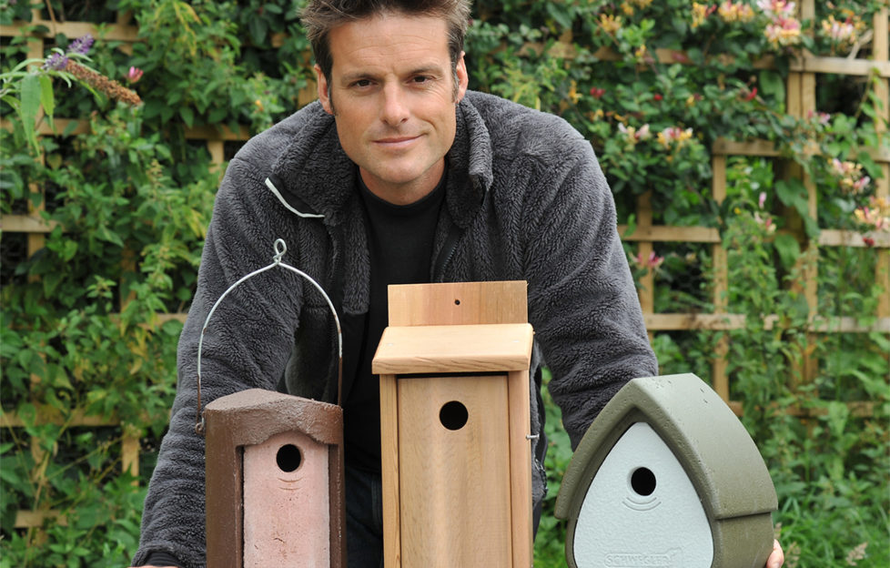 Nick Baker with Nestboxes