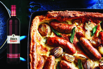 Toad in the hole with Smooth Red wine
