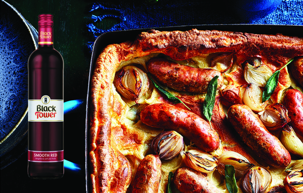 Toad in the hole with Smooth Red wine