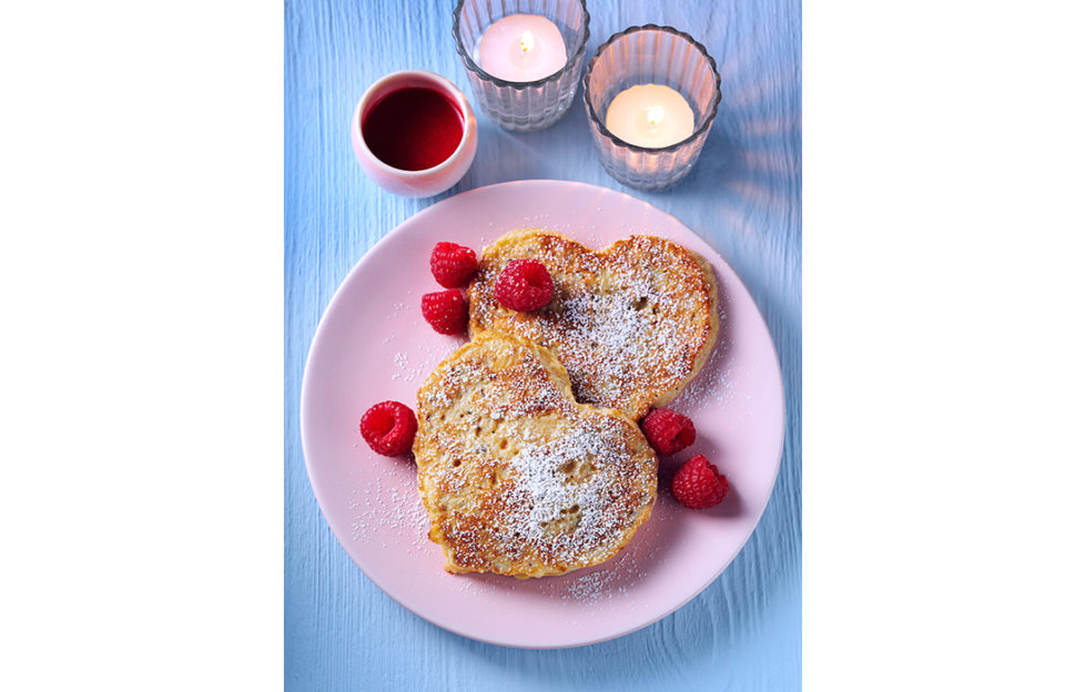 Heart shaped eggy bread