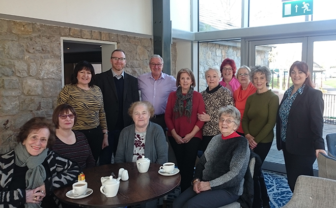 Some of our holidaymakers enjoying a farewell cuppa with the My Weekly staff