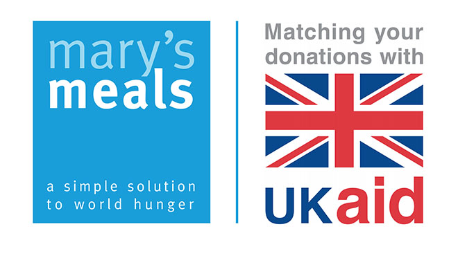 UK Aid and Mary's Meals Double the Love logo