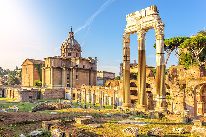 Ruins of the Caesar Forum and the Temple of Venus Genetrix in Rome, Italy Pic: Istockphoto