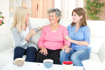 Grandmother with daughter and granddaughter at home Pic: Istockphoto