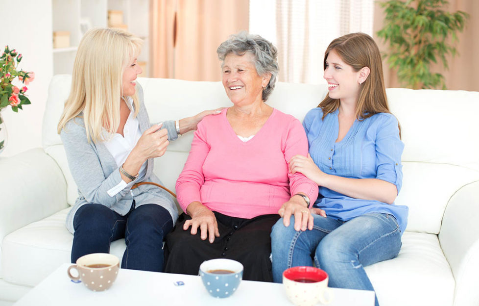 Grandmother with daughter and granddaughter at home Pic: Istockphoto