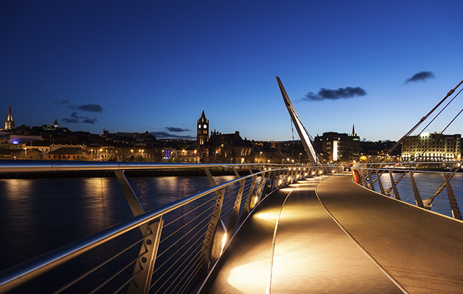 Peace Bridge in Derry, Northern Ireland Pic: Istockphoto