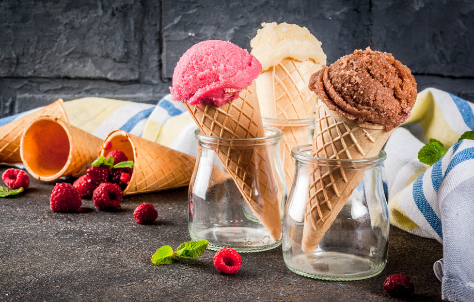 cones of ice cream, inside jars pic: istockphoto